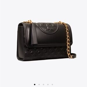 Tory Burch Fleming convertible shoulder bag (black)